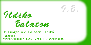 ildiko balaton business card